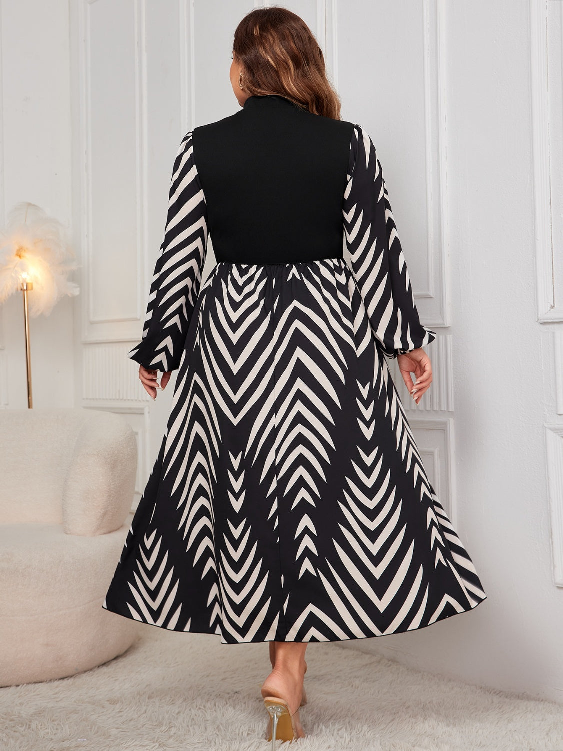Honey Mock Neck Long Sleeve Dress