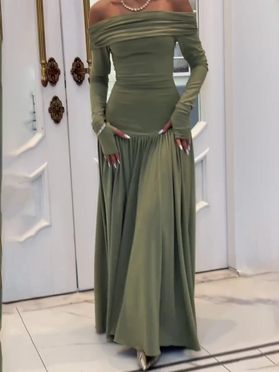 Sway Off Shoulder Long Sleeve Dress