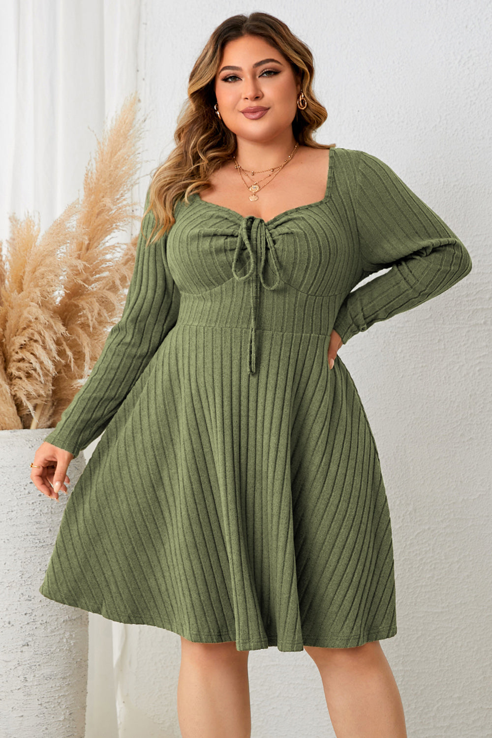 Honey Sweetheart Ribbed Dress